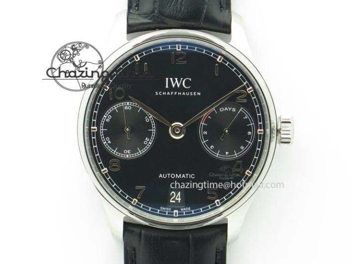 MIROTIME 0404 Portuguese Real PR IW500127 RG ZF 1:1 Best Edition Grey Red Dial On Brown Leather Strap A52010 V AllSeason 7331